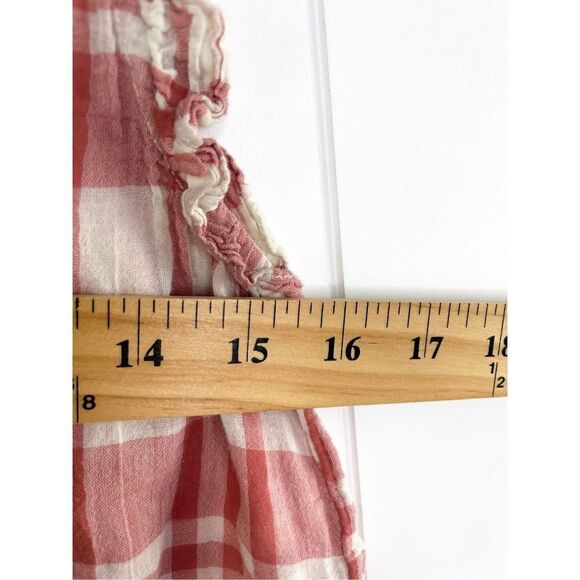 Anthropologie Isabella Sinclair plaid high‎ neck ruffle top S - Picture 6 of 10